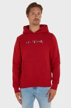 Мужское красное худи RWB HILFIGER HOODY Красный XL Tommy Hilfiger MW0MW32014