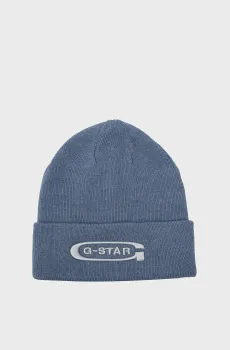 Мужская голубая шапка Originals Aw Long Beanie Голубой ONESIZE G-Star RAW D24722,C754