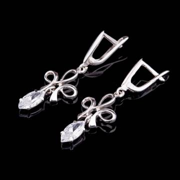 Серебряные серьги с фианитами 12738 Серебряные серьги с фианитами 12738