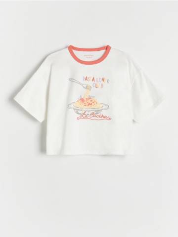 Reserved - Футболка з аплікацією - кораловий - 305DB-32X Reserved - Футболка з аплікацією - кораловий - 305DB-32X