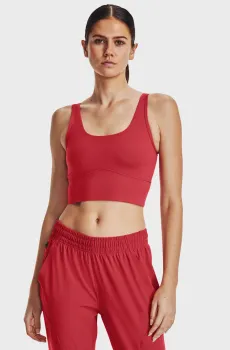 Женский красный топ Meridian Fitted Crop Tank Красный L Under Armour 1373924-638