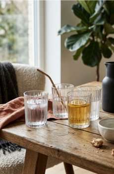 Набір рифлених склянок 4 pack - clear