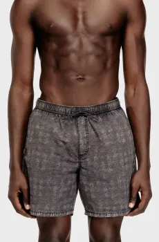 Мужские темно-серые плавательные шорты с узором CONOR-43 Черный XXL Diesel A20536 0QKBF
