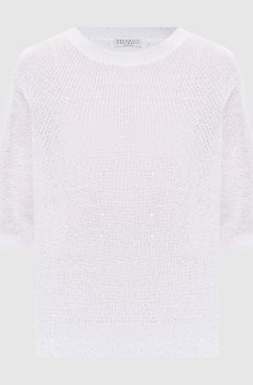 Белый топ из льна