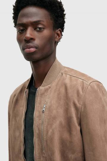 Замшевая куртка AllSaints KEMBLE мужская цвет коричневый переходная M067LB Замшевая куртка AllSaints KEMBLE мужская цвет коричневый переходная M067LB
