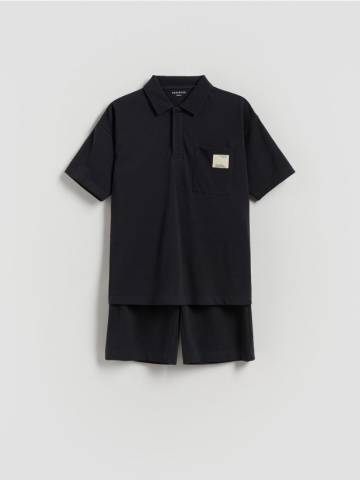 Reserved - Бавовняний комплект - темно-сірий - WN488-90X