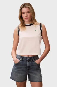 Женский белый топ MONOGRAM Белый XS Calvin Klein Jeans LV047F225G