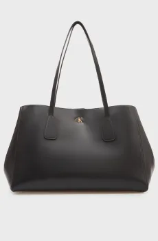 Женская черная сумка SNAP LARGE TOTE Черный ONESIZE Calvin Klein LV04F3502G