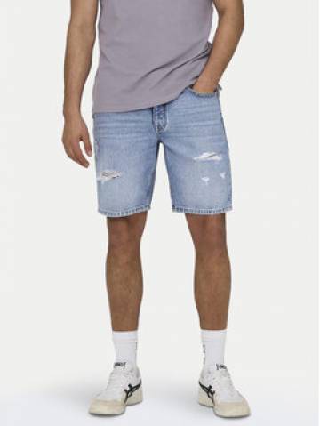 Only & Sons Джинсові шорти Edge 22029647 Голубий Straight Fit Only & Sons Джинсові шорти Edge 22029647 Голубий Straight Fit