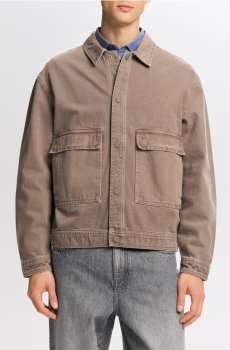 Reserved - Вицвіла джинсова куртка - антрацитовий - 696IR-86J