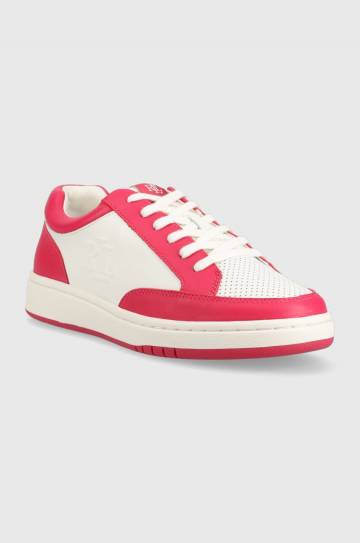 Кожаные кроссовки Lauren Ralph Lauren HAILEY II цвет розовый 802904469004 Кожаные кроссовки Lauren Ralph Lauren HAILEY II цвет розовый 802904469004