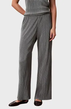 Женские серые плиссированные брюки Pull On Серый L Calvin Klein LV044A200G