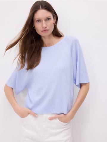 Reserved - Блузка з додаванням віскози - блідо-блакитний - ZR698-05X