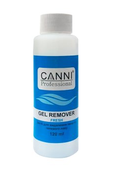 Уценка! Жидкость для снятия гель-лака Canni Gel remover fresh, 120 мл