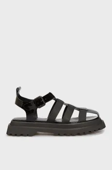 Женские черные кожаные сандалии Sam Черный 36 PRPY PRSLT5017W