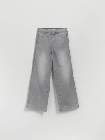 Reserved - Еластичні джинси wide leg - світло-сірий - 613FZ-09J
