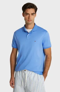 Мужское голубое поло INTERLOCK PLACKET Голубой XL Tommy Hilfiger MW0MW38465