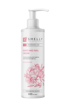 Крем для рук и ногтей Shelly Hand and Nail Cream с коллагеном, эластином и экстрактом пиона, 500 мл