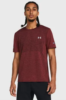 Мужская бордовая футболка UA SEAMLESS STRIDE SS Бордовый S Under Armour 1375692-814