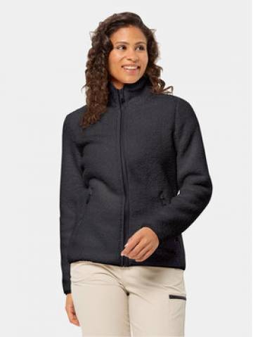 Jack Wolfskin Флісовий реглан High Curl Jacket 1708732 Чорний Regular Fit Jack Wolfskin Флісовий реглан High Curl Jacket 1708732 Чорний Regular Fit