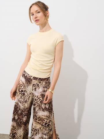 Mohito - Блузка зі збірками - жовтий - XXS