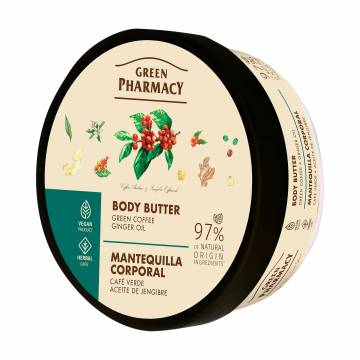 Баттер для тела Green Pharmacy Body Buttter Зеленый кофе и имбирное масло, 200 мл Баттер для тела Green Pharmacy Body Buttter Зеленый кофе и имбирное масло, 200 мл
