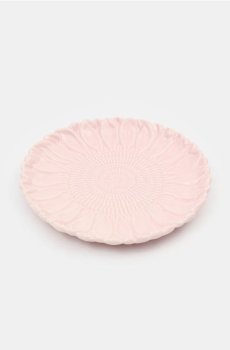 Тарілка з квітковим мотивом - пастельний рожевий
