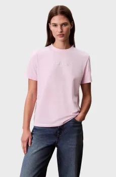 Женская розовая футболка CLASSIC FOIL CALVIN KLEIN Розовый L Calvin Klein Jeans LV047E821G