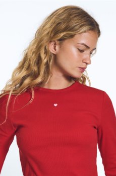 Reserved - Бавовняна кофта з довгим рукавом, набір з 2 - червоний - 018HQ-33X