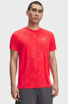 Мужская красная футболка UA Launch Camo SS Красный S Under Armour 6006098-713