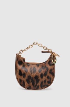 Коричневая сумка-мини Croissant в анималистичный принт
