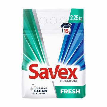 Стиральный порошок Savex Premium Fresh, 15 стирок, 2.25 кг Стиральный порошок Savex Premium Fresh, 15 стирок, 2.25 кг