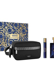Парфюмированный набор Versace Dylan Blue Pour Homme мужской (туалетная вода, 100 мл + туалетная вода, 10 мл + косметичка)