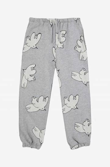 Детские спортивные штаны Bobo Choses Freedom Bird цвет серый с узором 224AC077 Детские спортивные штаны Bobo Choses Freedom Bird цвет серый с узором 224AC077