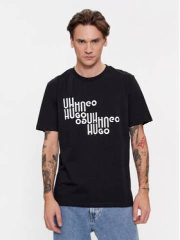 Hugo Футболка Davalon 50504936 Чорний Regular Fit Hugo Футболка Davalon 50504936 Чорний Regular Fit