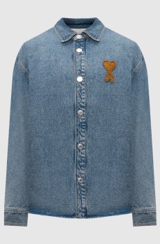 Синяя джинсовая куртка Ami de Coeur в стиле рубашки