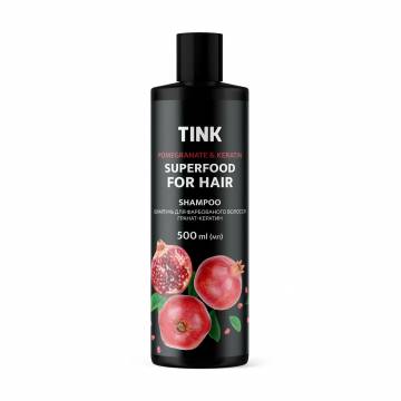 Шампунь Tink SuperFood For Hair Pomegranate & Keratin Shampoo Гранат и кератин, для окрашенных волос, 500 мл Шампунь Tink SuperFood For Hair Pomegranate & Keratin Shampoo Гранат и кератин, для окрашенных волос, 500 мл
