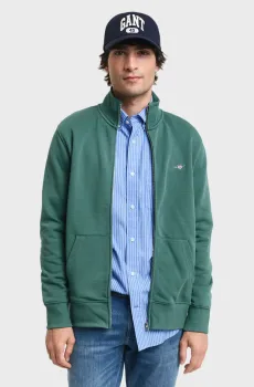 Мужская зеленая спортивная кофта REG SHIELD FULL ZIP Зеленый S Gant 2008006