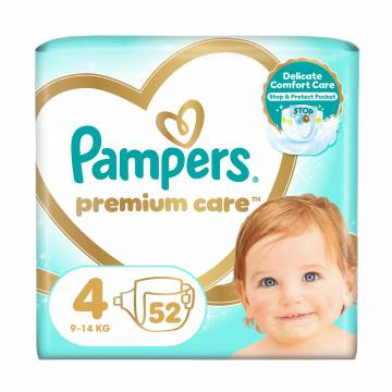 Подгузники Pampers Premium Care размер 4 (9-14 кг), 52 шт Подгузники Pampers Premium Care размер 4 (9-14 кг), 52 шт