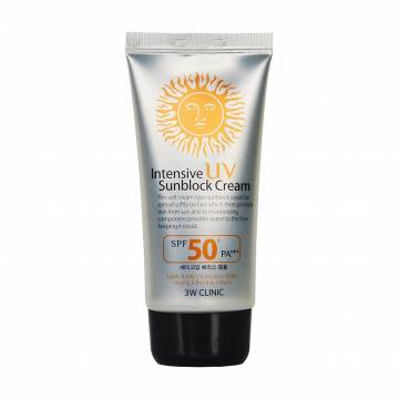 Солнцезащитный крем для лица 3W Clinic Intensive UV Sunblock Cream SPF50+ PA+++, 70 мл Солнцезащитный крем для лица 3W Clinic Intensive UV Sunblock Cream SPF50+ PA+++, 70 мл