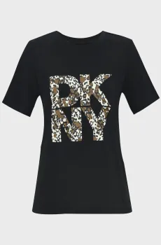 Женская черная футболка Черный M DKNY D2G4A174