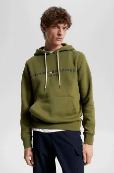 Мужское зеленое худи TOMMY LOGO HOODY Зеленый S Tommy Hilfiger MW0MW11599