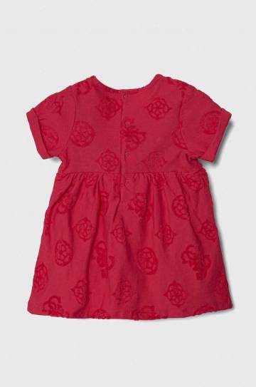Платье для младенцев Guess цвет розовый mini расклешённая Платье для младенцев Guess цвет розовый mini расклешённая