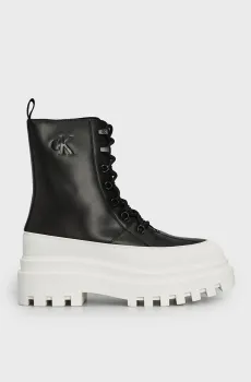 Женские кожаные ботинки FLATFORM LACE UP BOOT LTH Разноцветный 38 Calvin Klein YW0YW01110