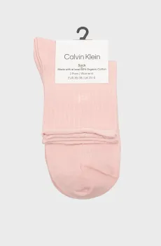 Женские розовые носки (2 пары) ROLL Розовый 35-38 Calvin Klein 701229681