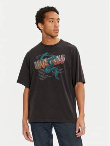 Mustang Футболка Akron 1015658 Чорний Relaxed Fit Mustang Футболка Akron 1015658 Чорний Relaxed Fit