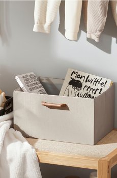 Складна коробка для зберігання з ручкою - нюдовий