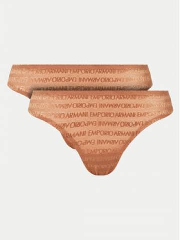 Emporio Armani Underwear Набір з 2 пар стрінгів 163333 3F204 01656 Коричневий Emporio Armani Underwear Набір з 2 пар стрінгів 163333 3F204 01656 Коричневий