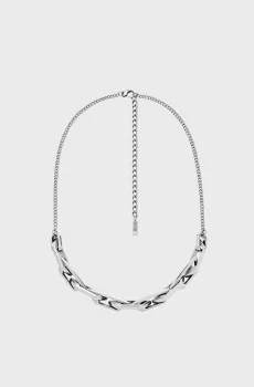 Серебристое ожерелье Серебряный ONESIZE Diesel DX1578040