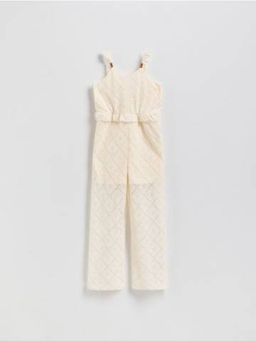 Reserved - Ажурний комбінезон - кремовий - 179EX-01X